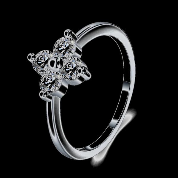 Pear Halo Ring